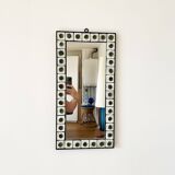 Ceramic and wrought iron mirror 1950