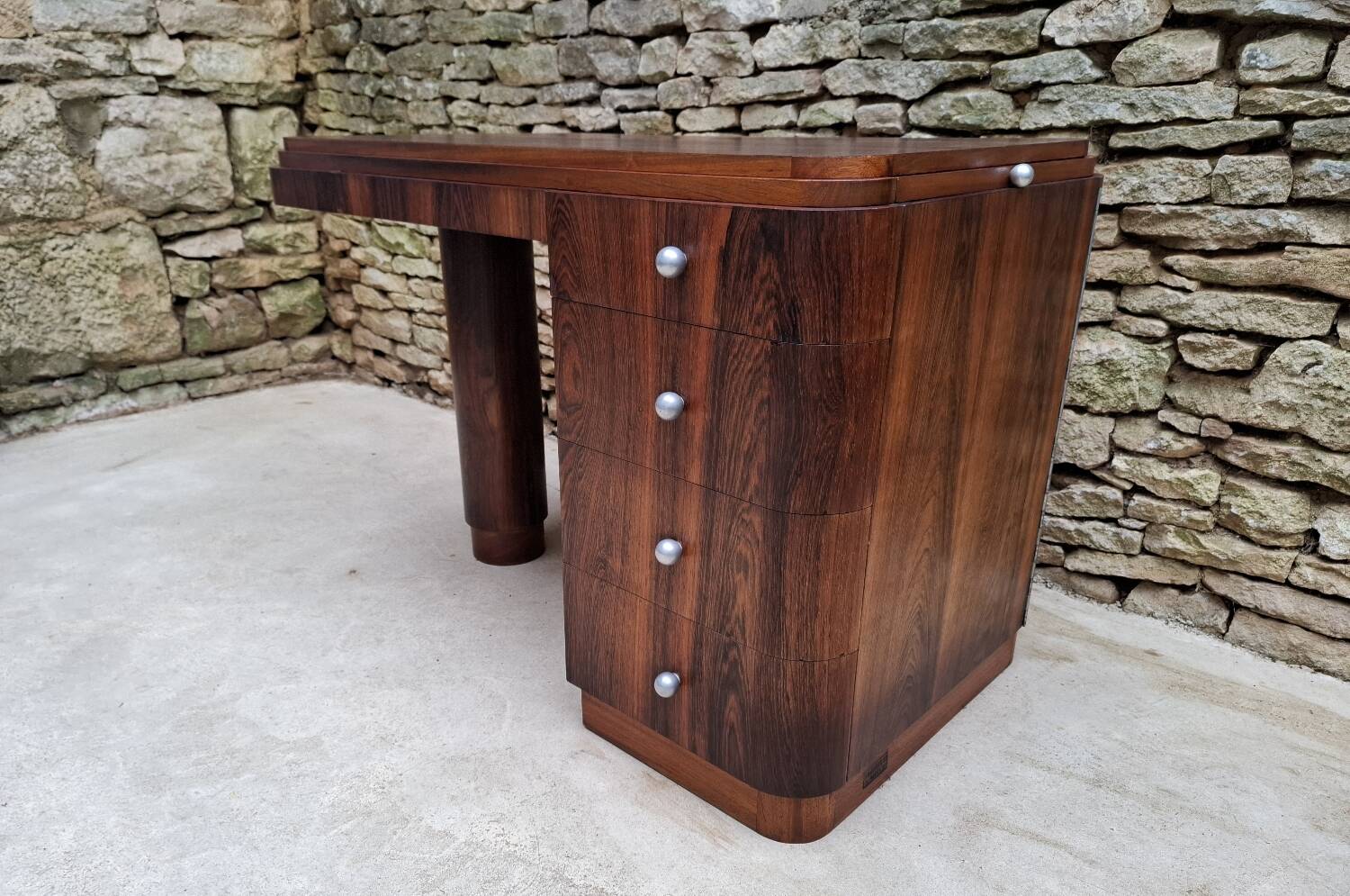 Art Deco Desk in Macassar Ebony