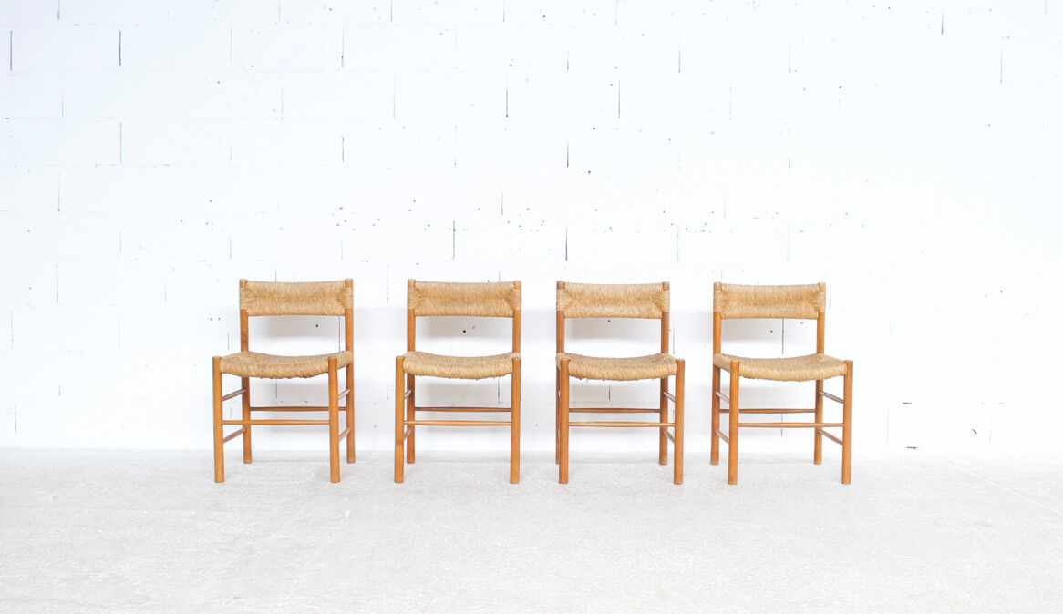 4 chairs Dordogne 60's Robert Sentou