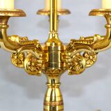 Bronze Bouillotte Lamp in Solid Empire Style Five Lights * Lucien Ga