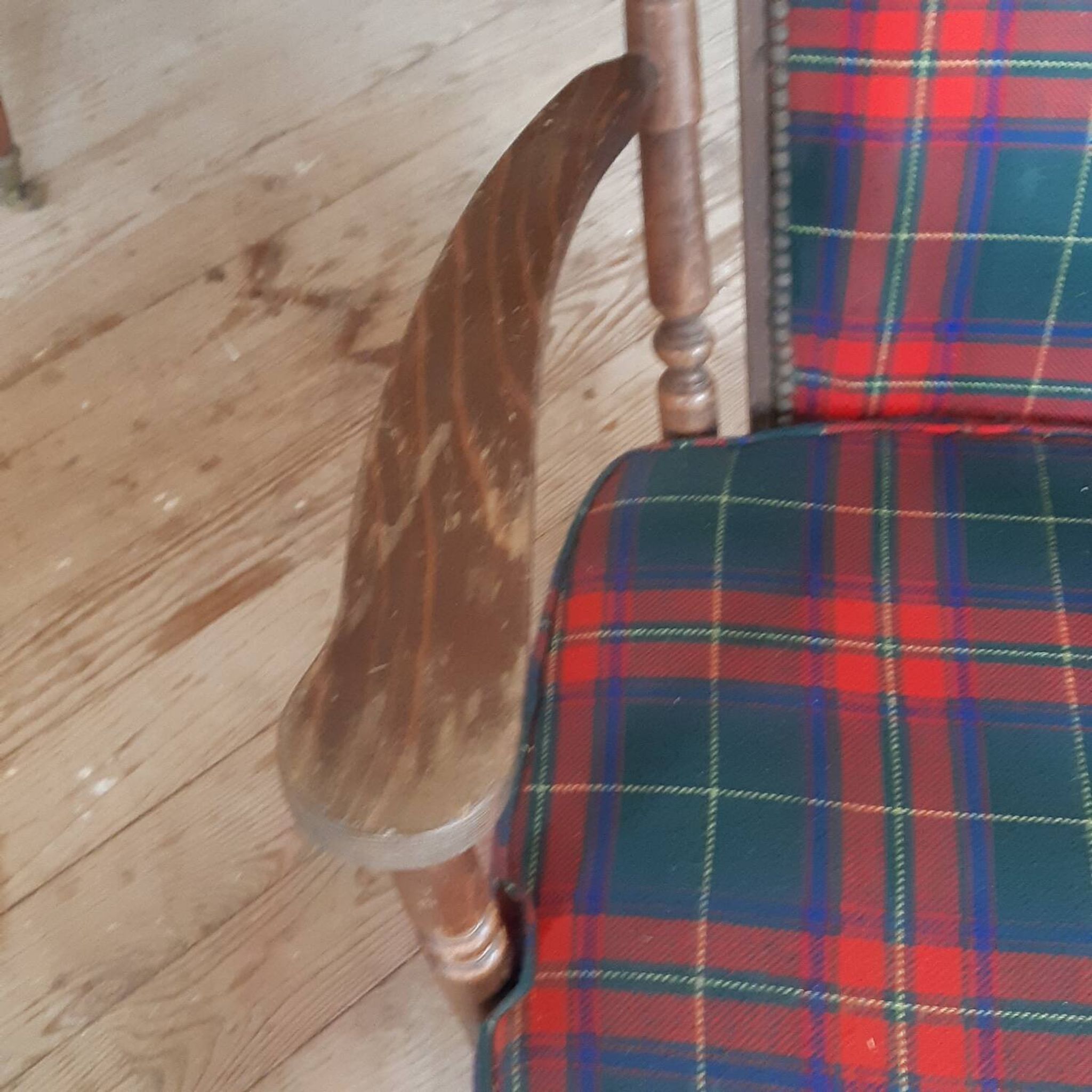 Fauteuil en tartan