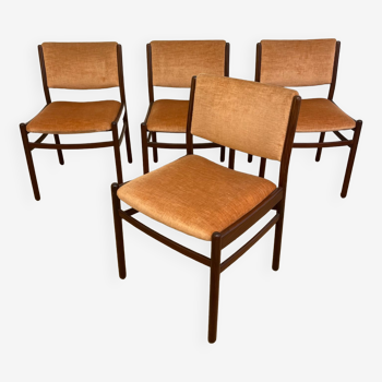 Série de 4 chaises en palissandre de Rio