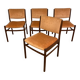 Série de 4 chaises en palissandre de Rio
