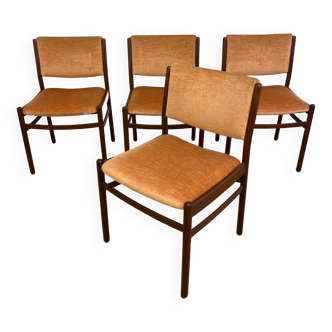 Série de 4 chaises en palissandre de Rio