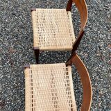 Pair of minimalist vintage chairs "Pia" by Poul Cadovius for Royal Persiennen, Denmark
