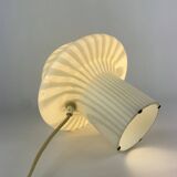 Mushroom table lamp by Peill and Putzler in striped glass, 1970.