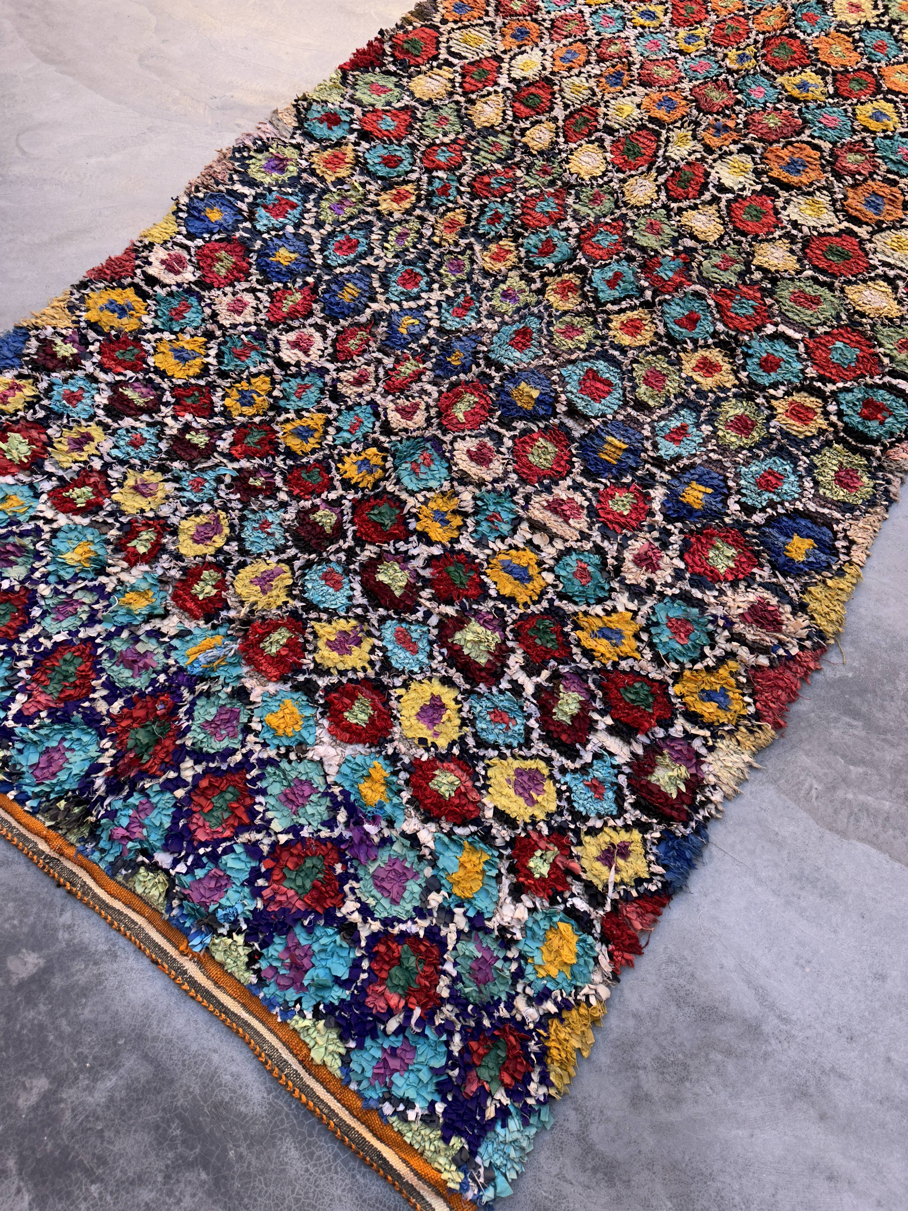 Berber carpet Boucherouite - 156 x 442 cm