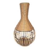 Wicker and rattan decorative vase – modern ethnic style
