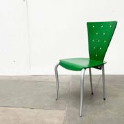 Chaise postmoderne italienne verte, années 1980
