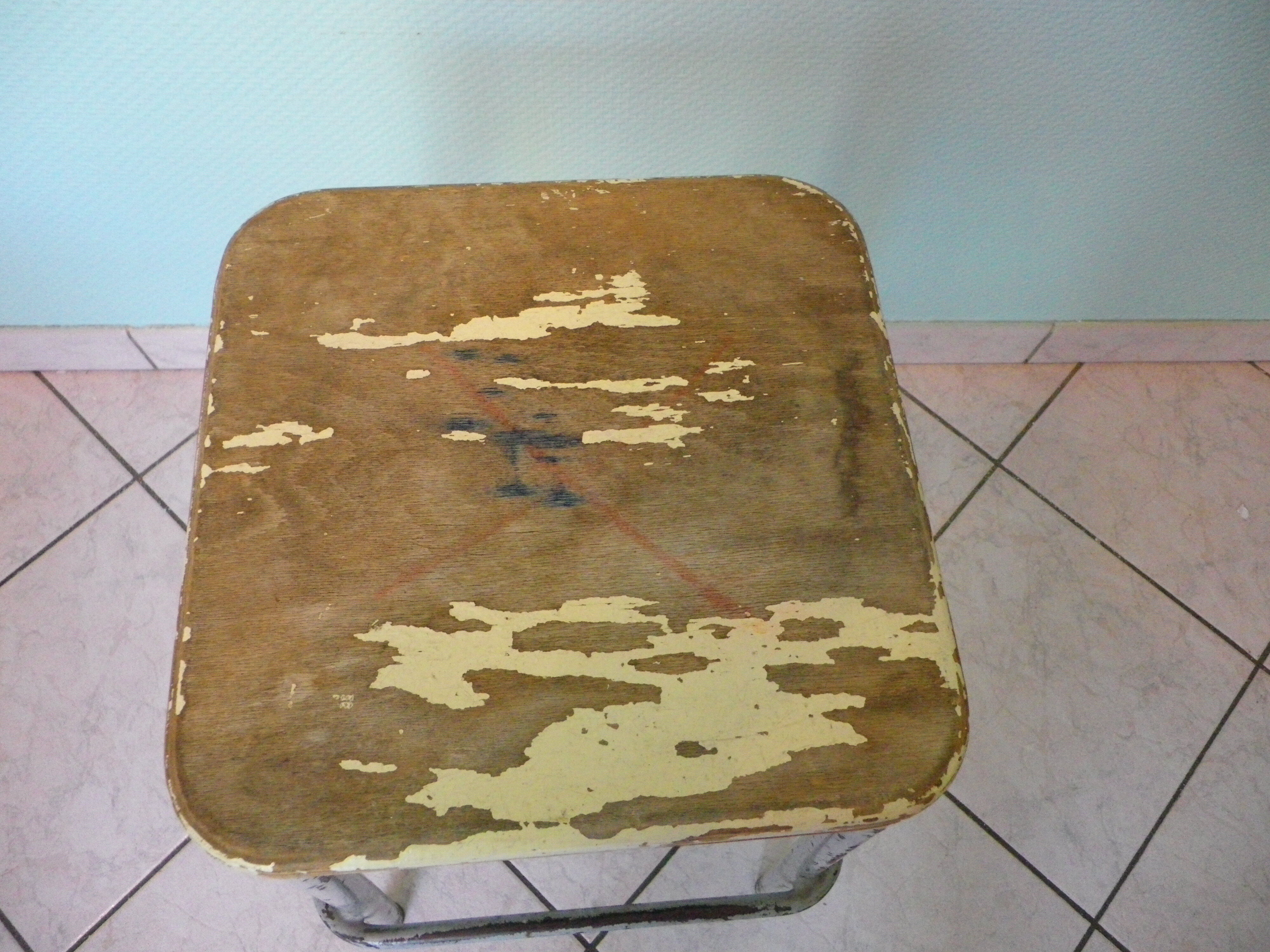 Tabouret industriel d'atelier 1960