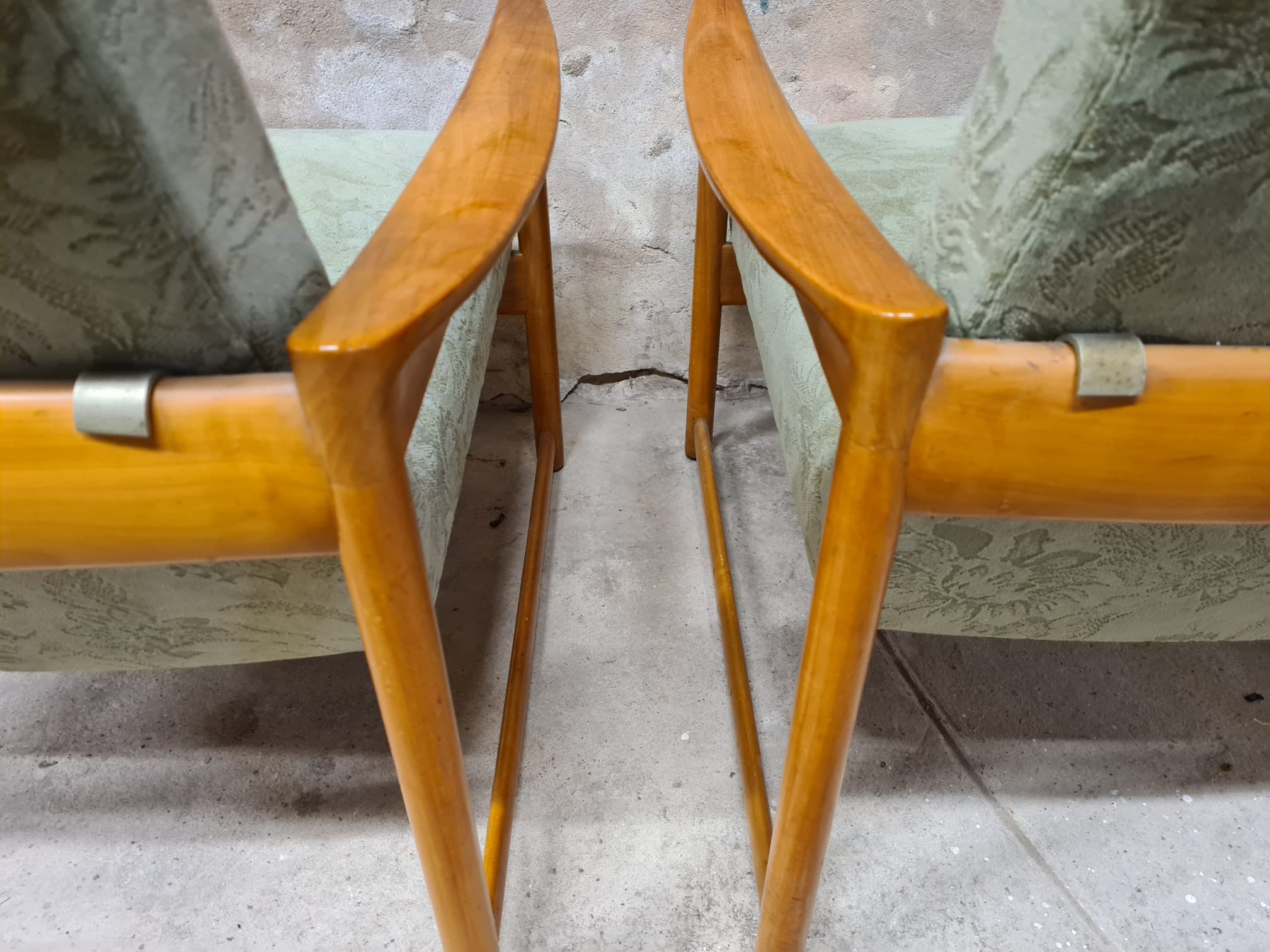 Pair of Scandinavian design armchairs teak 1960