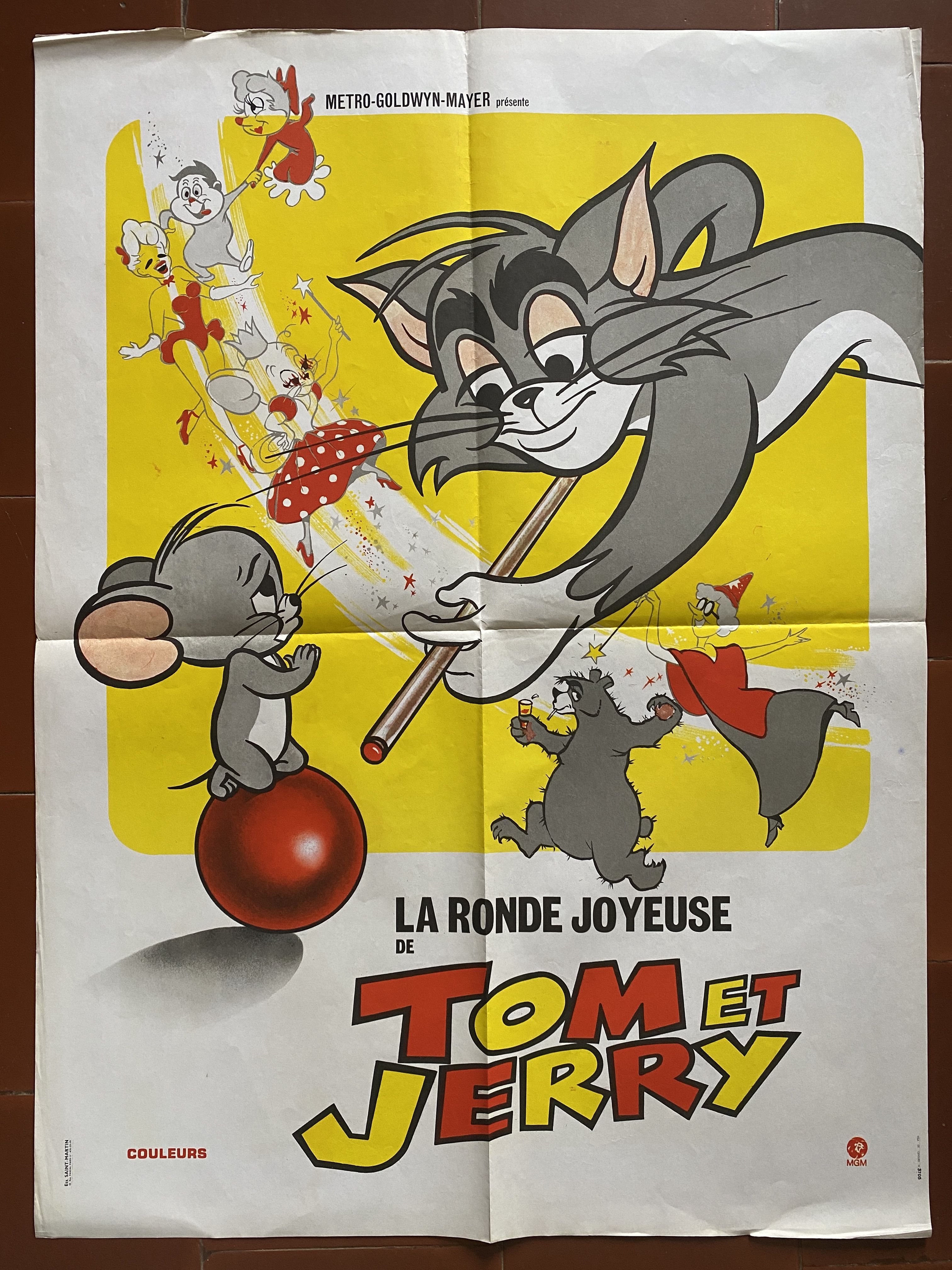 Original cinema poster "The Merry Round of Tom and Jerry" 60x80cm 1969