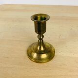 Vintage golden brass candle holder