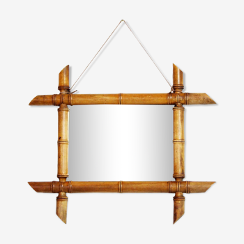 Miroir bambou vintage