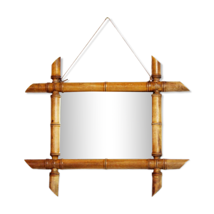 Miroir bambou vintage