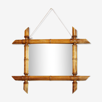 Vintage bamboo mirror