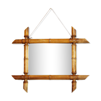 Vintage bamboo mirror