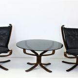 Pair of vintage falcon armchairs by sigurd scandinavian ressel 1970