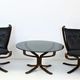 Pair of vintage falcon armchairs by sigurd scandinavian ressel 1970