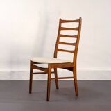 Set of 2 Danish Dining Chairs made of Teak and Beige Upholstery, circa 1960