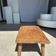 Coffee table in blond teak quadripod
