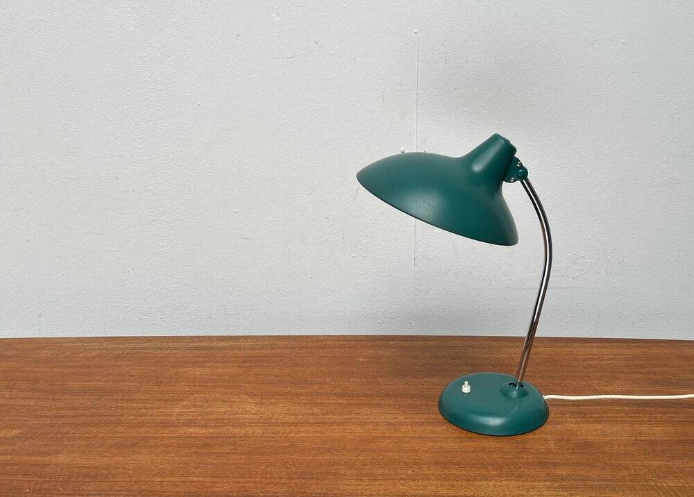German green table lamp 6786 from the mid-century by Christian Dell for Kaiser Idell, 1960s.