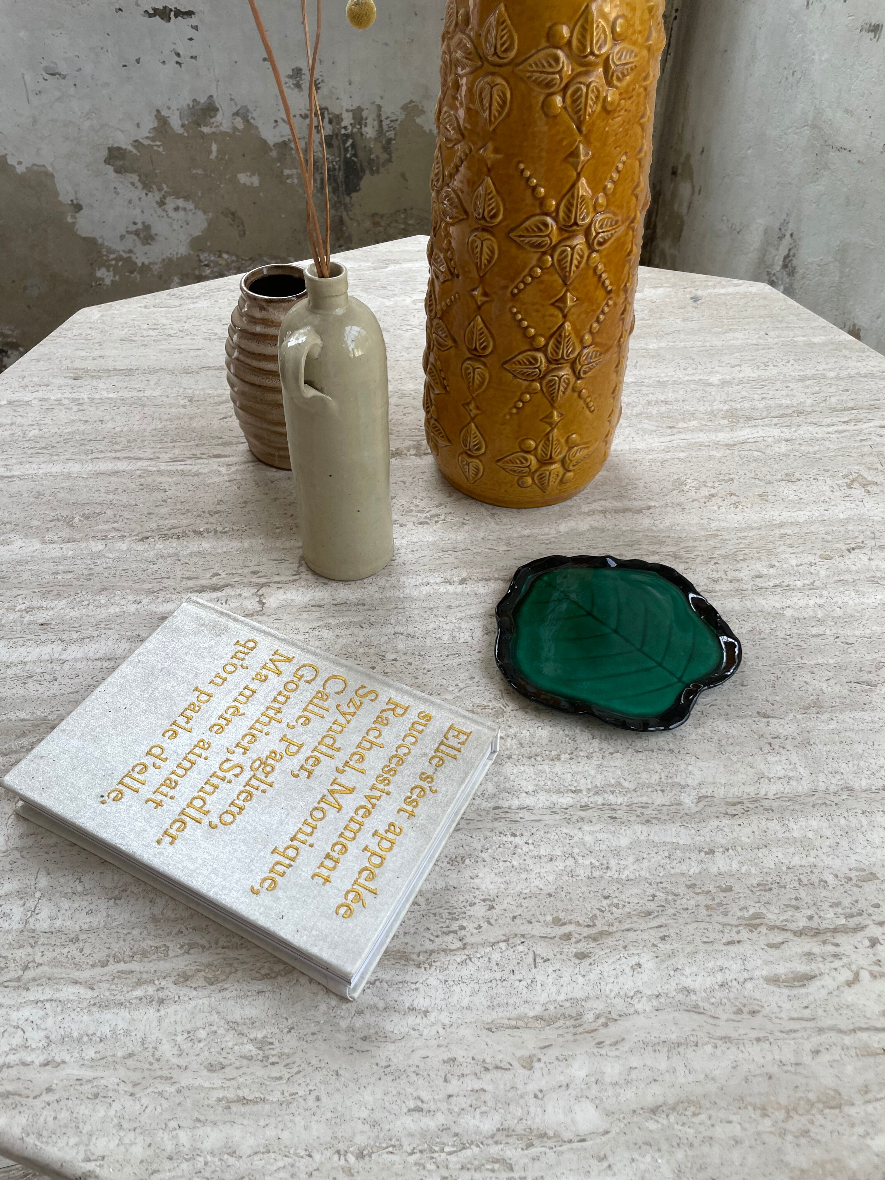 Small green ceramic dish