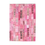 7x10 distressed pink turkish rug 300x208cm