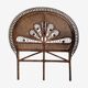 Headboard rattan peacock
