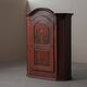 Bavarian wardrobe painted in solid pine, Folk Art, 19th century