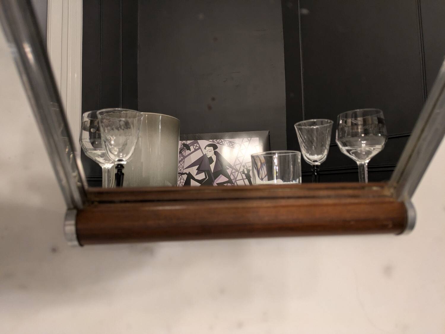 Art deco mirror tray