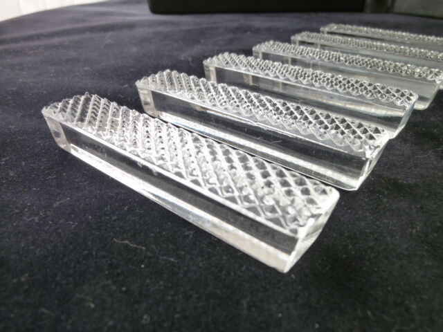 Set of 6 lead crystal knife holders Decoration diamond tips