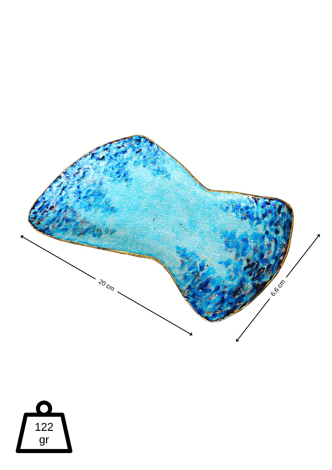 Vide-poche en émail sur cuivre, signé Emaux 4 Limoges, années 60