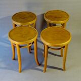 Thonet stools 1930, wooden sitting bistro