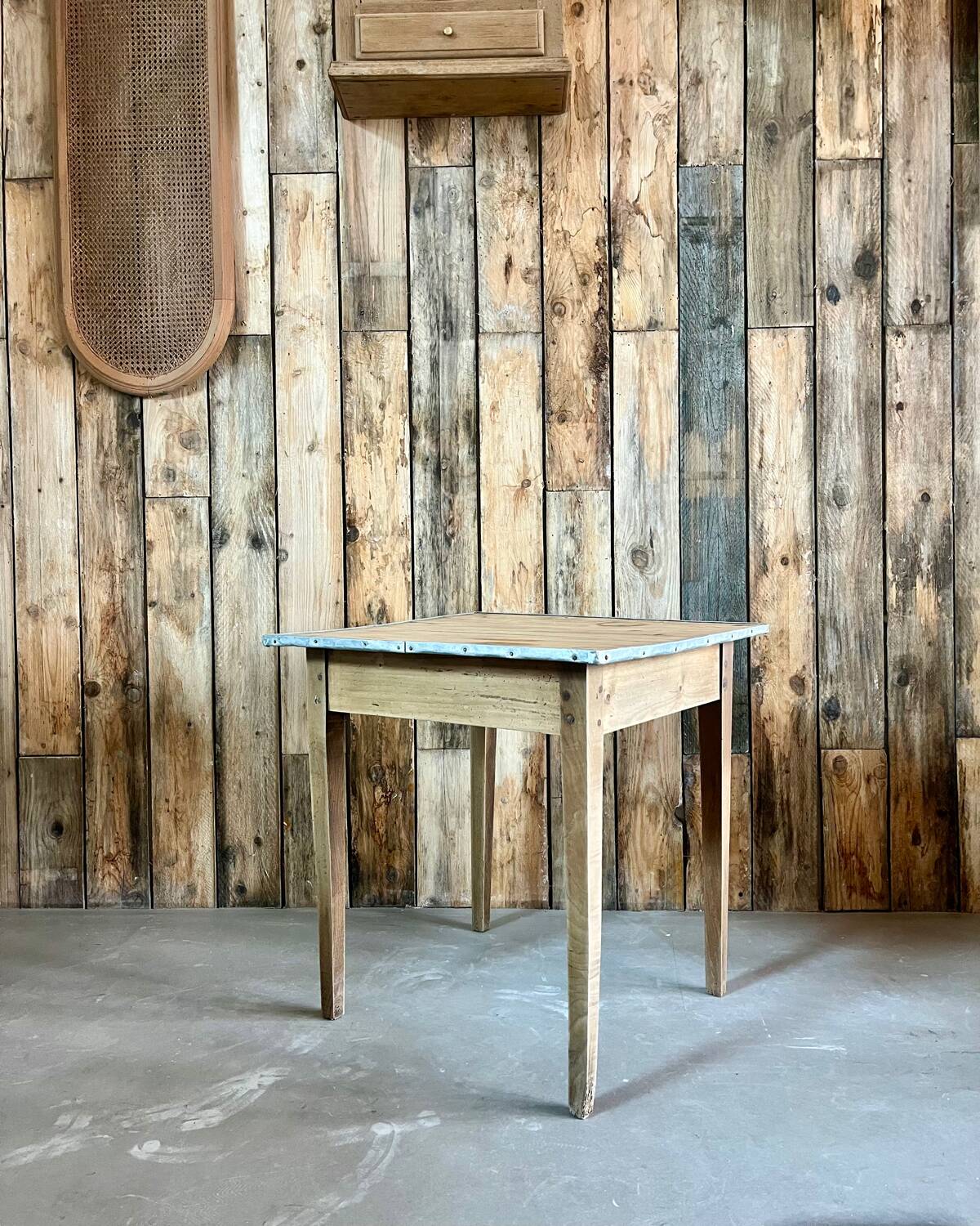 Wood and metal table