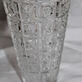 Glass vase 1970 geometric patterns