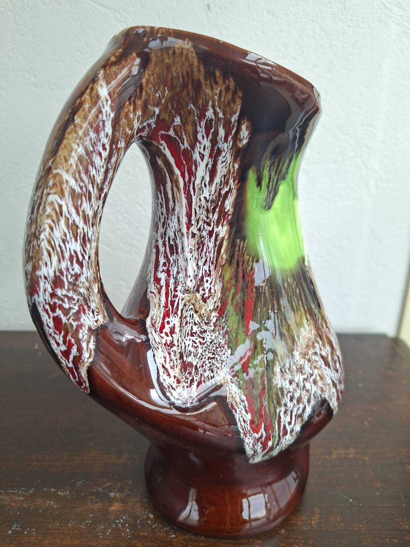 Vintage 70s Pitcher Vase - Vallauris Fat Lava Style - 24 cm