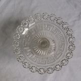 Cup on foot openwork chiseled glass