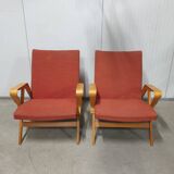 Pair of armchairs by františek jirák for tatra nabytok, 1970´s, czechoslovakia