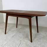 Vintage teak dining table Louis Van Teeffelen 1960s