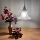 Vintage art deco frosted glass tulip pendant light