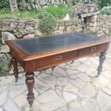 Flat desk double sided mahogany era XIX TH century