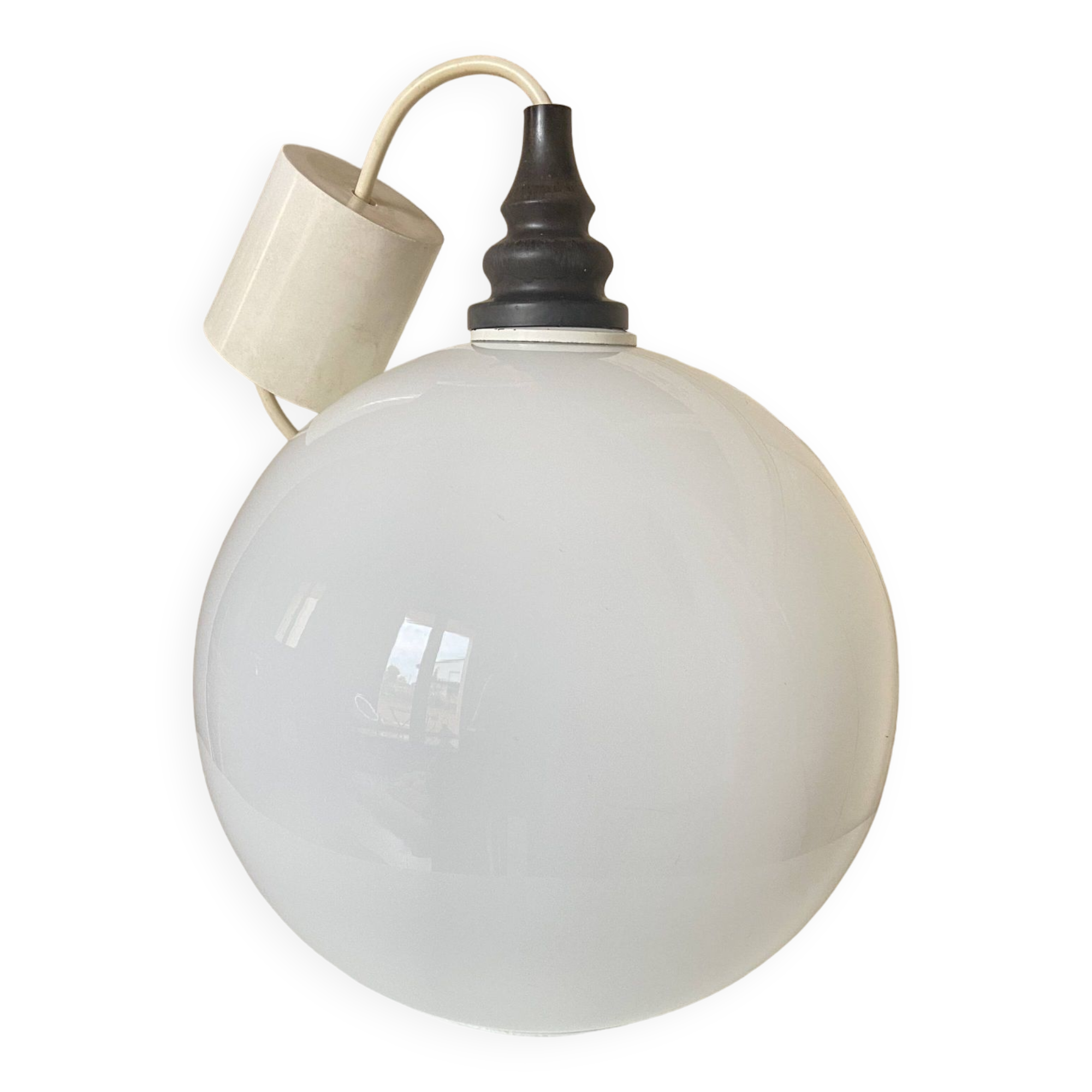 White Ball/Globe Pendant Lamp Vintage