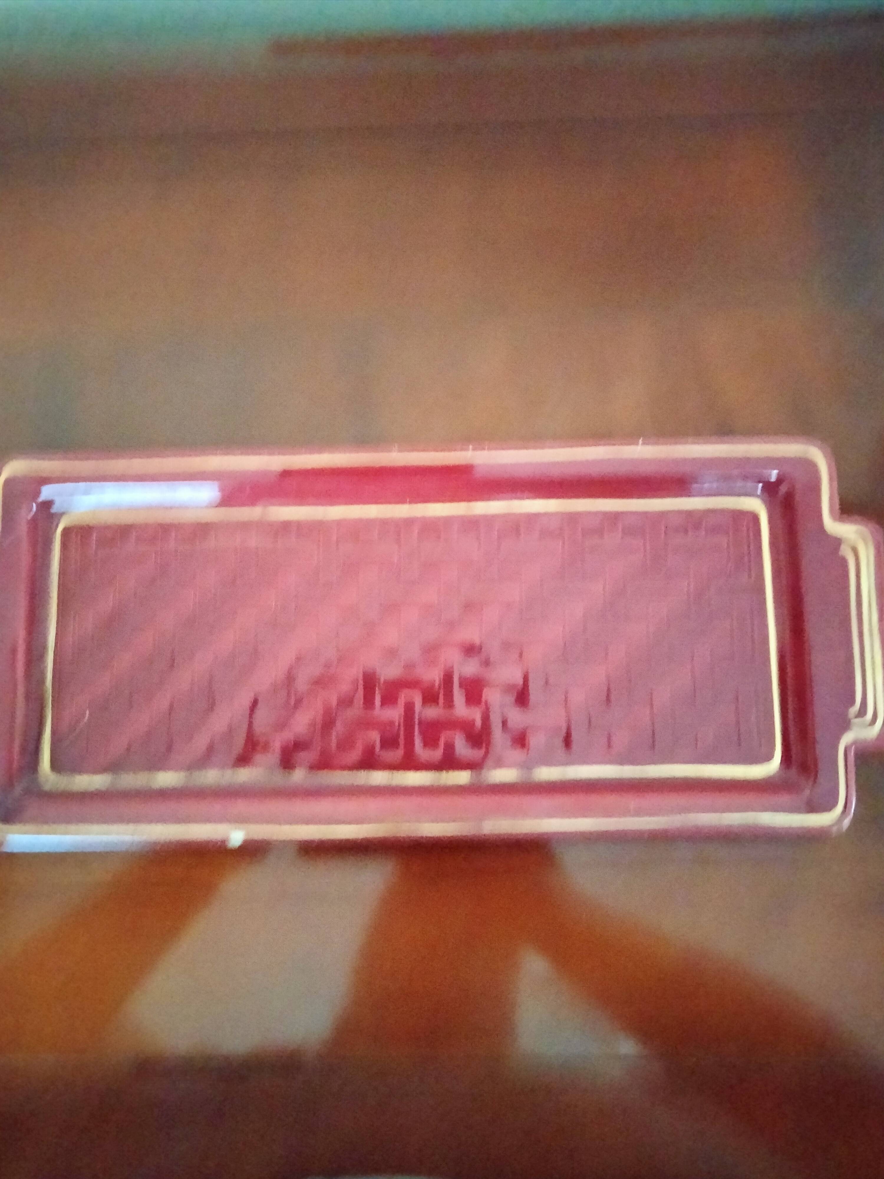 burgundy art deco box
