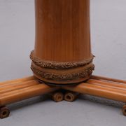 Lampadaire Tiki en bambou véritable années 1980