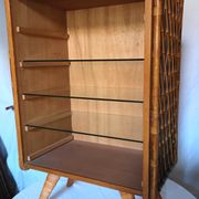 Bibus a 3 étagères en bois et bambou des années 50