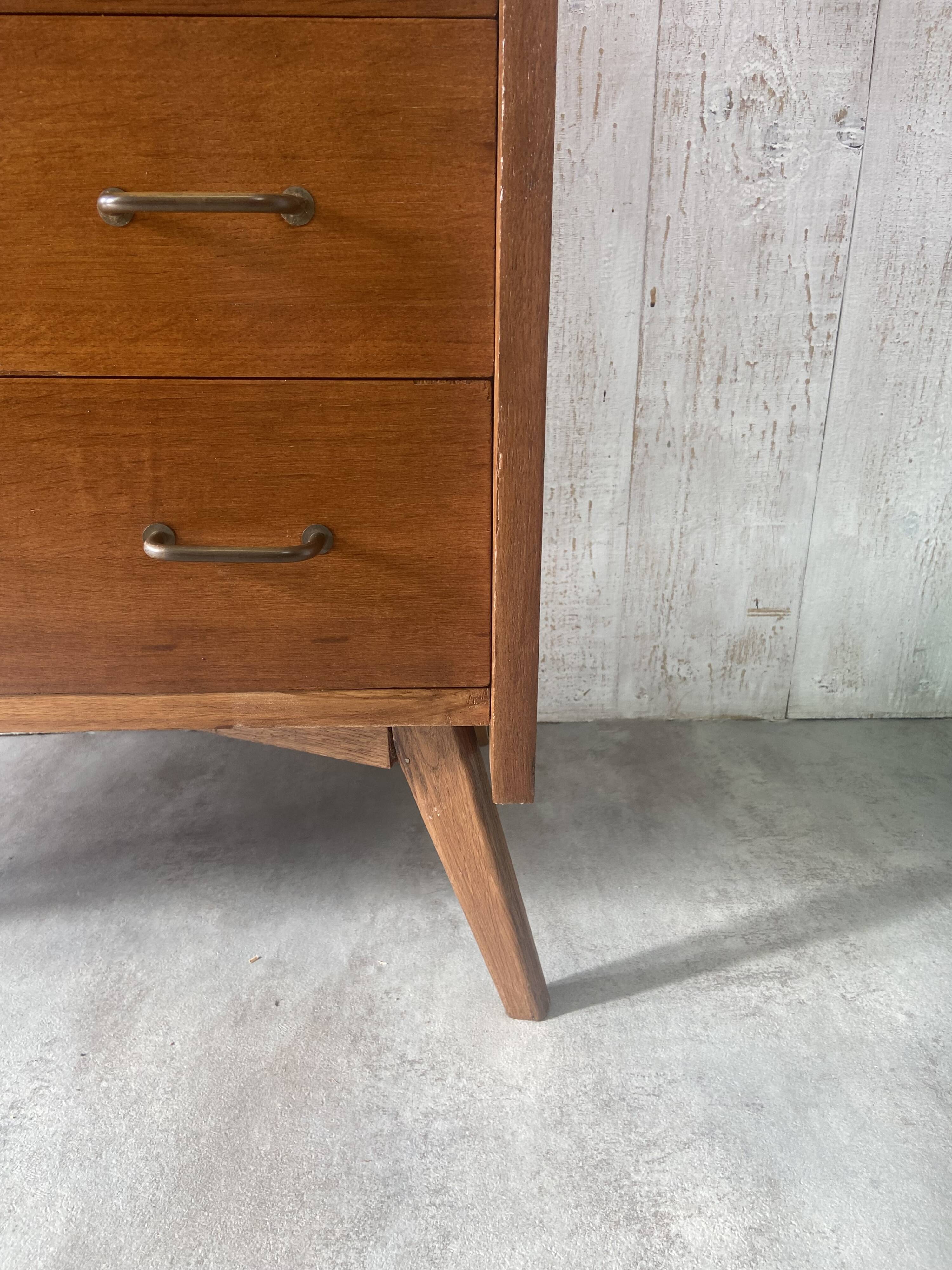 Vintage chest of drawers with tapered legs