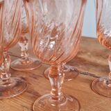 Service of ten arcopal rosaline glasses
