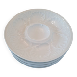 6 Limoges oyster plates