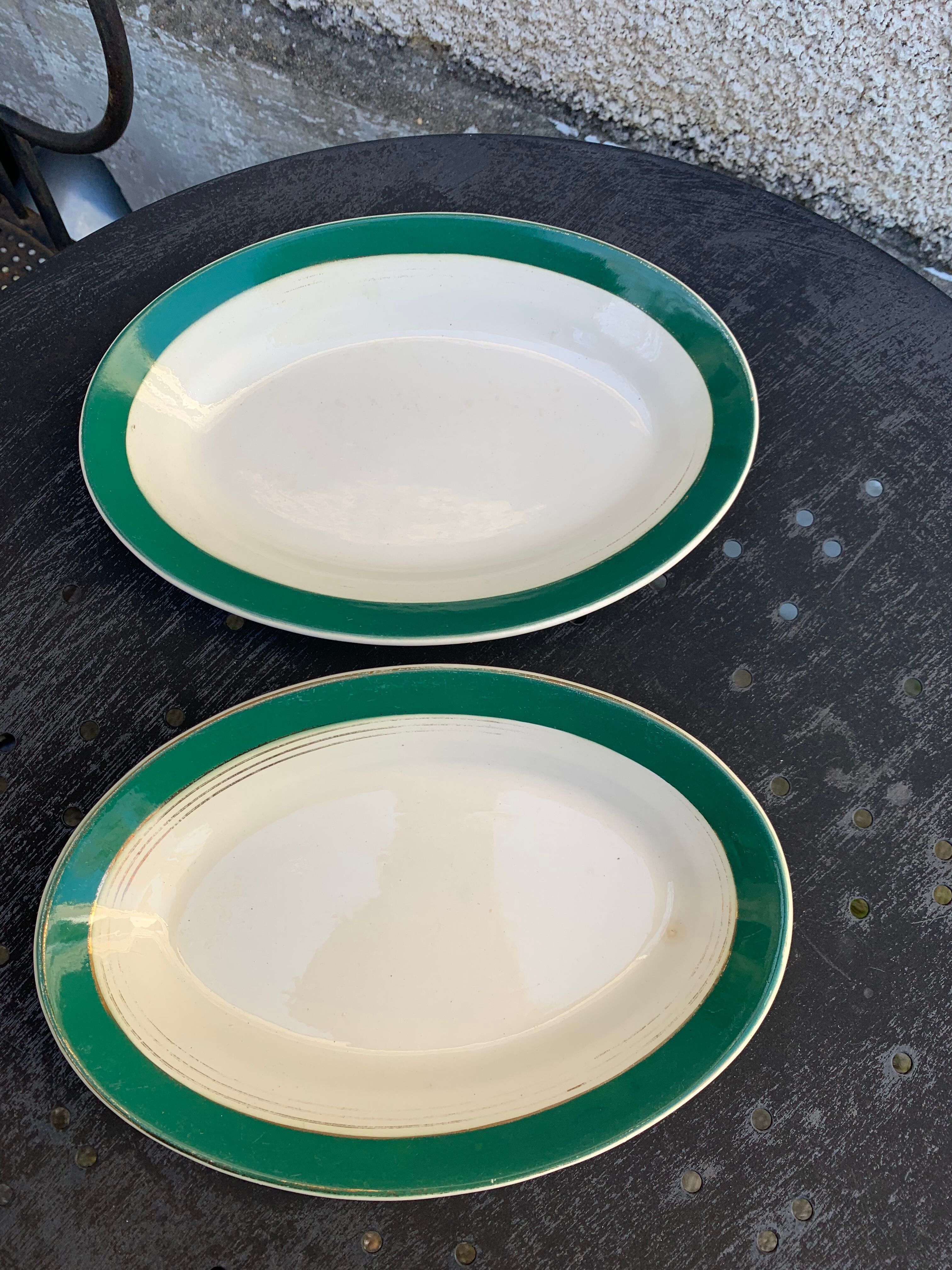 Set of two serving dishes Digoin and Sarreguemines